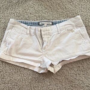 Abercrombie & Fitch Cream Jean Shorts